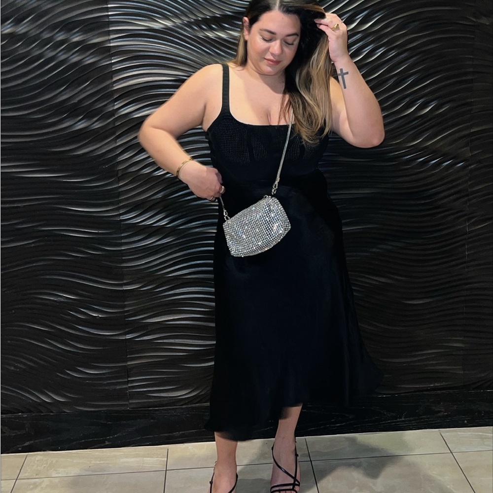 Satin maxi skirt